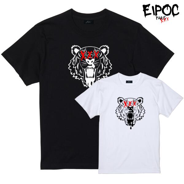 「"K Tiger" S/S T-Shirts Black/White」虎 タイガー プリント クルー Tシャツ 半袖T ブラック/ホワイト バックロゴ ストリート ルード カジュアル ユニセックス メンズ レディース ビッグサイズ 取扱 新作 B2W