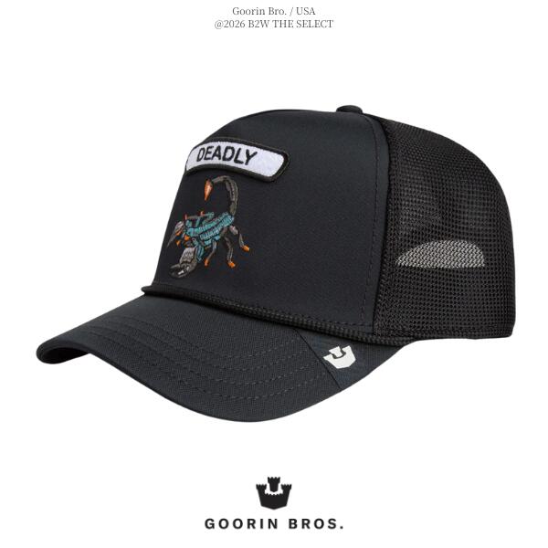 Goorin Bros. / グーリン ブラザーズ「GB2 Deadly Scorp VOID」サソリ 蠍 ブラック 黒 キャップ 帽子 メッシュキャップ 刺繍 ワッペン メンズ レディース 男女兼用 動物 スポーツ アウトドア 旅行 ストリート プレゼント