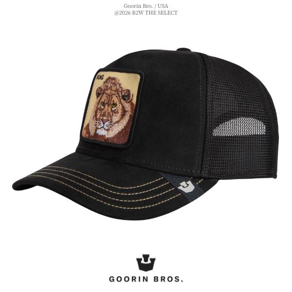 Goorin Bros. / グーリン ブラザーズ「Golden King VOID」ゴールド ライオン ブラック 黒 キャップ 帽子 メッシュキャップ 刺繍 ワッペン メンズ レディース 男女兼用 スポーツ アウトドア 旅行 ストリート プレゼント