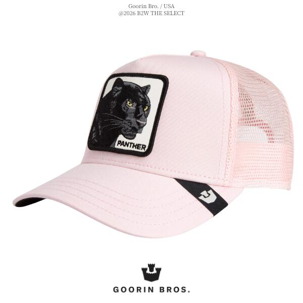 Rakuten - Goorin Bros. / グーリン ブラザーズ「Panther Trucker PINK」ブラック パンサー ブラック ピンク キャップ 帽子 メッシュキャップ 刺繍 ワッペン メンズ レディース 男女兼用 スポーツ アウトドア 旅行 ストリート プレゼント