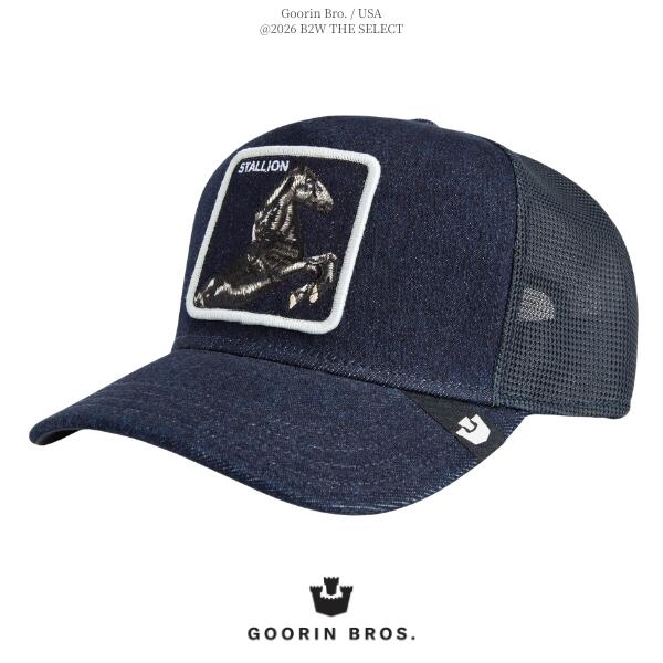 Rakuten - Goorin Bros. / グーリン ブラザーズ「Denim Stallion DARK DENIM」デニム キャップ 帽子 メッシュキャップ 刺繍 ワッペン メンズ レディース 男女兼用 スポーツ アウトドア 旅行 ストリート プレゼント