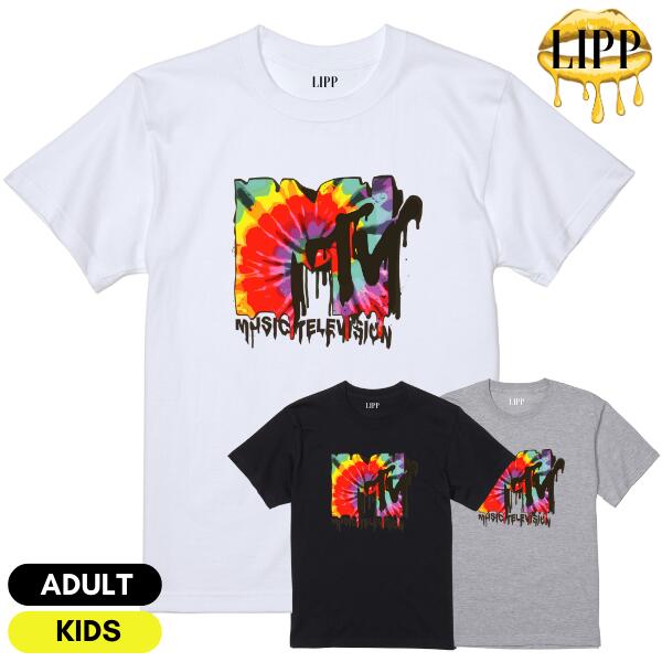 【LIPP / リップ】「"MTV #D" S/S T-Shirts White/Black」サンプリング デザイン アート プリント Tシャツ 半袖T ホワイト/ブラック パロディ ストリート ヒップホップ ダンス カジュアル ユニセックス メンズ レディース ビッグサイズ