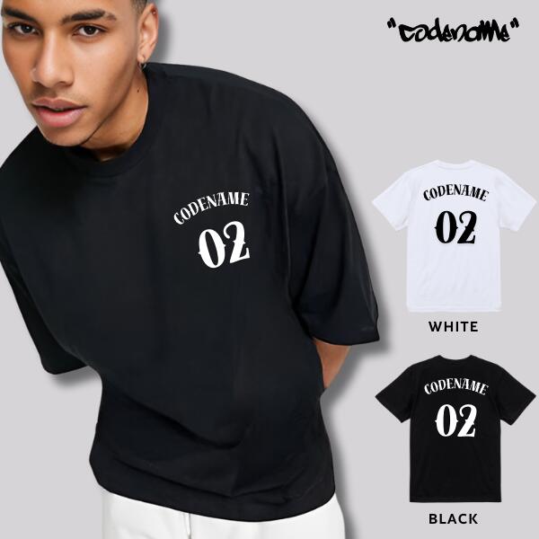 「”LOGO 02” S/S T-Shirts Black/White」ロゴ ナンバリング プリント クルー Tシャツ 半袖 T ブラック/ホワイト バックロゴ ストリート ルード カジュアル ユニセックス メンズ レディース ビッグサイズ 取扱 新作 B2W