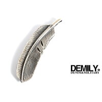 DEMILYデミリー【2016春夏新作】【雑誌FOLT掲載ブランド】フェザートップ【LARGE:ラージサイズ】【FEATHER羽】【ネックレストップ/チャーム】【シルバー925/スターリングシルバー/銀】【メンズ/レディース】