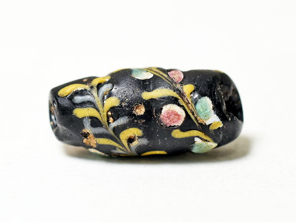 【2511】ANTIQUEヴェネチア丸管型フィオーレビーズB2【とんぼ玉】【トンボ玉】【ビーズ】【ガラスビー..