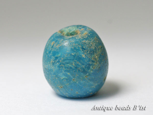 【1110】ジャワ島出土インドパシフィック青緑色発掘玉5【とんぼ玉】【トンボ玉】【ビーズ】【パーツ】..