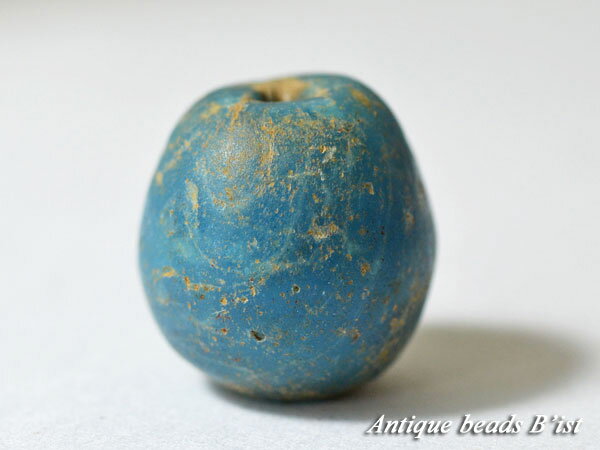 【1210】ジャワ島出土インドパシフィック青緑色発掘玉A5【とんぼ玉】【トンボ玉】【ビーズ】【パーツ】..