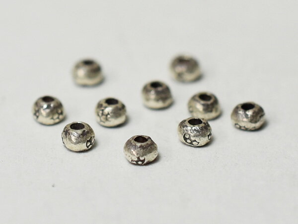 カレンシルバー刻印入扁平丸玉10個セットM (Φ3.0mm)