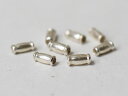 【2309】カレンシルバー耳付丸管型小粒ビーズ8個セットP (Φ2.5mm)【とんぼ玉】【ホワイトハート】【ビーズ】【パーツ】【アンティークビーズ】【インディア...
