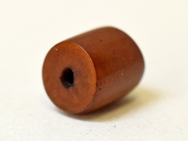 【2410】ANTIQUEダークブラウン丸管型アンバーA3(Φ12.5mm)【とんぼ玉】【アンティークビーズ】【ビーズ..