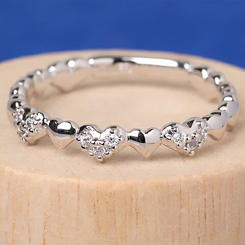 K18WG/PG/YG ハート ダイヤモンド リング【送料無料】【品質保証書】【代引手数料無料】指輪 18金 heart 18k ゴールド ハートリング ダイヤ...