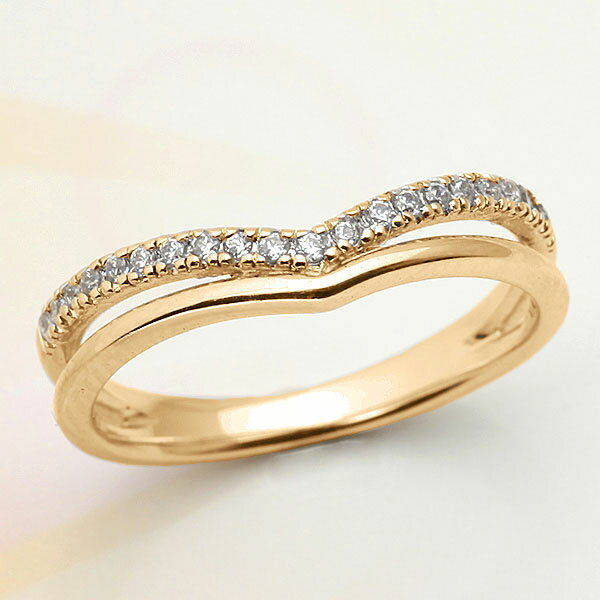 K18WG/PG/YG ダイヤモンド 2連風 エタニティ リング【送料無料】【品質保証書】【代引手数料無料】指輪 18金 18k ゴールド Hカラー SIクラス...