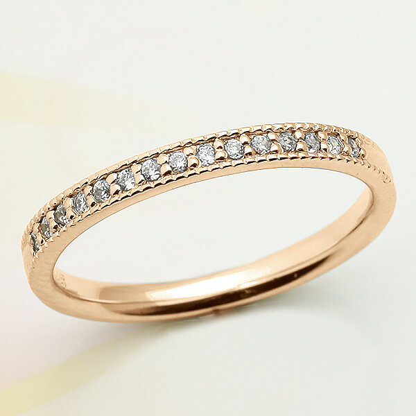 K18WG/PG/YG ダイヤモンド フチあり エタニティ リング【送料無料】【品質保証書】【代引手数料無料】指輪 18k 18金 ゴールド エタニティリング ダイヤ 人気 ダイヤモンドリング 0.1ct 0.1カラット 4月 ギフト 誕生日 プレゼント ホワイトデー クリスマス