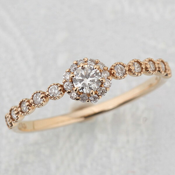 K18WG/PG/YG ダイヤモンド・フラワー&エタニティ リング【送料無料】【品質保証書】【代引手数料無料】指輪 人気 可愛い ギフト 誕生日 プレゼント ホ...