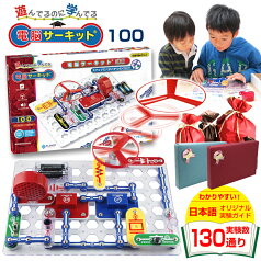 6歳 5歳 プレゼント 小学生 男の子 知育玩具 正規品 【電脳サーキット 100】 誕生日 人気 入学祝い 小学校 子供 誕生日プレゼント 電子ブロック 7歳 電気 ブロック 電子玩具 電子回路 プログラミング おもちゃ 玩具 EX-150 電気回路 Snap Circuits Jr. 回路パズル ラッピング