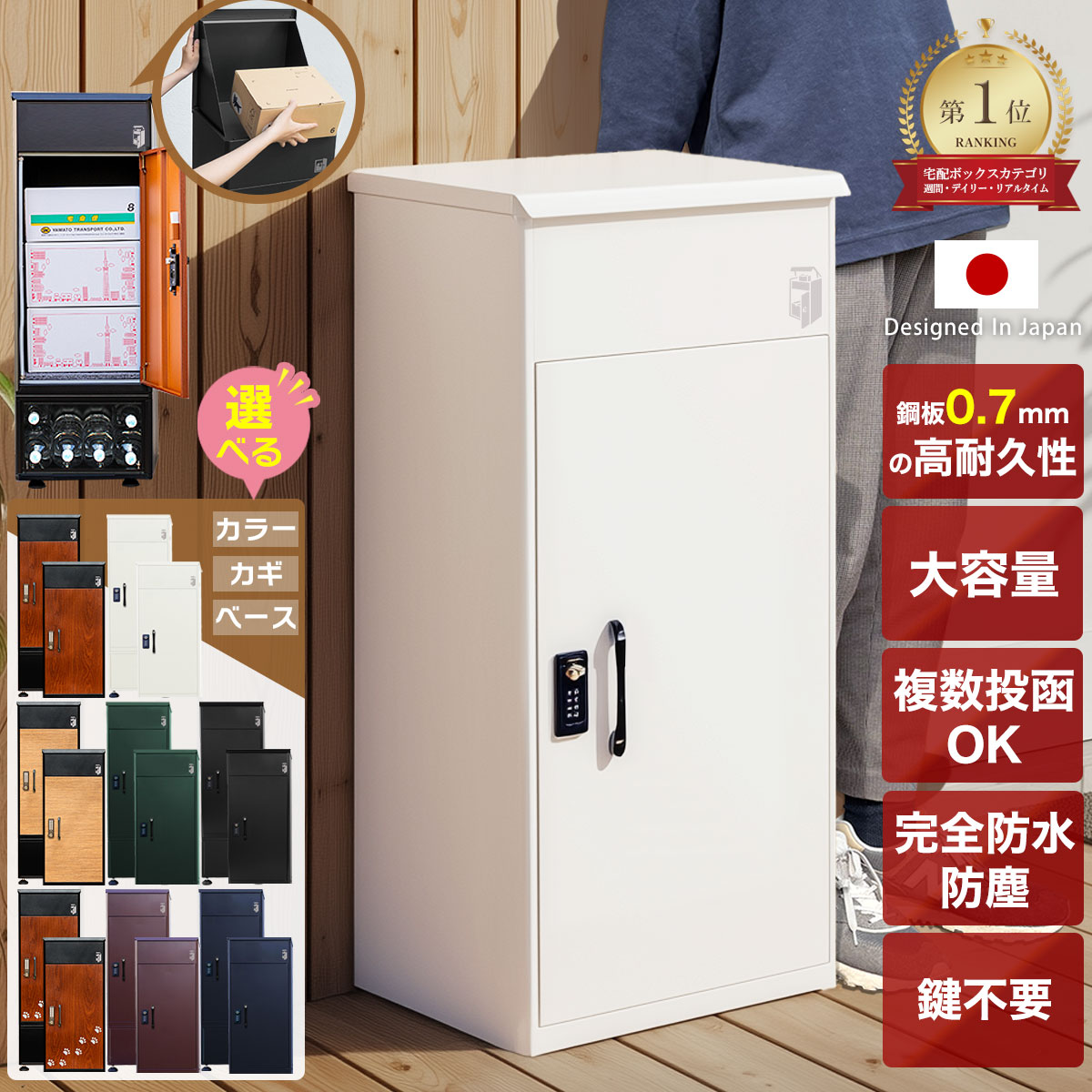 宅配ボックス 大容量 大型 屋外 防水 完全防水 複数投函 マンション ルスネコボックス 防錆 置き配 ボックス 一戸建て用 戸建て ポスト ステッカー おしゃれ アパート 宅配BOX 宅配ロッカー 宅配ポスト 戸建住宅 配達ボックス 置き配BOX 鍵不要 ゼロリターンキー