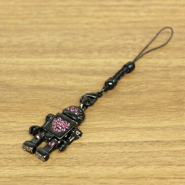 【訳有り】 ロボット キーホルダー かわいい 携帯 ストラップ キラキラ スマホ 財布 鍵 バッグ アクセサリー 可愛い ロボットのキーホルダー 携帯ストラップ ピンク ブラック ハート 可愛いストラップ ケータイ ロボットのストラップ プチギフト 華奢 シンプル