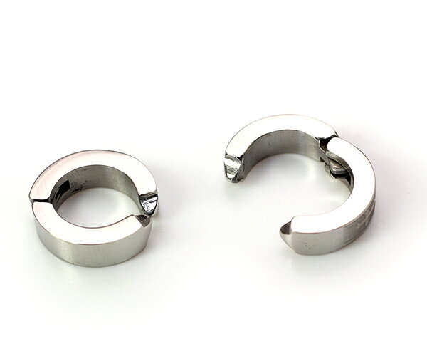 ステンレス イヤリング レディース メンズ クロス 十字架 モチーフ アクセサリー クリップイヤリング フープ ステンレスイヤリング 輪っか リング かっこいい シンプル ノンホールピアス イヤーカフ 挟む 簡単着脱 ピアスに見える 男性 女性 シルバー [ ピアス おしゃれ ]の商品画像 2