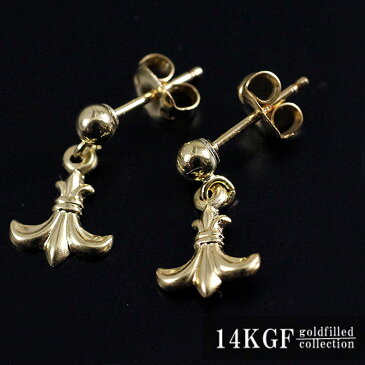 百合の紋章 ピアス 14金ゴールドフィルド 百合 紋章 K14GF ゴールド K14ゴールドフィルド 14kGF レディース アクセサリー ジュエリー 大人 女性 ゴールドピアス 揺れるピアス スタッドピアス 金色 上質 華奢 プチ シンプル 百合の紋章 あす楽 メール便 バースデープレゼント