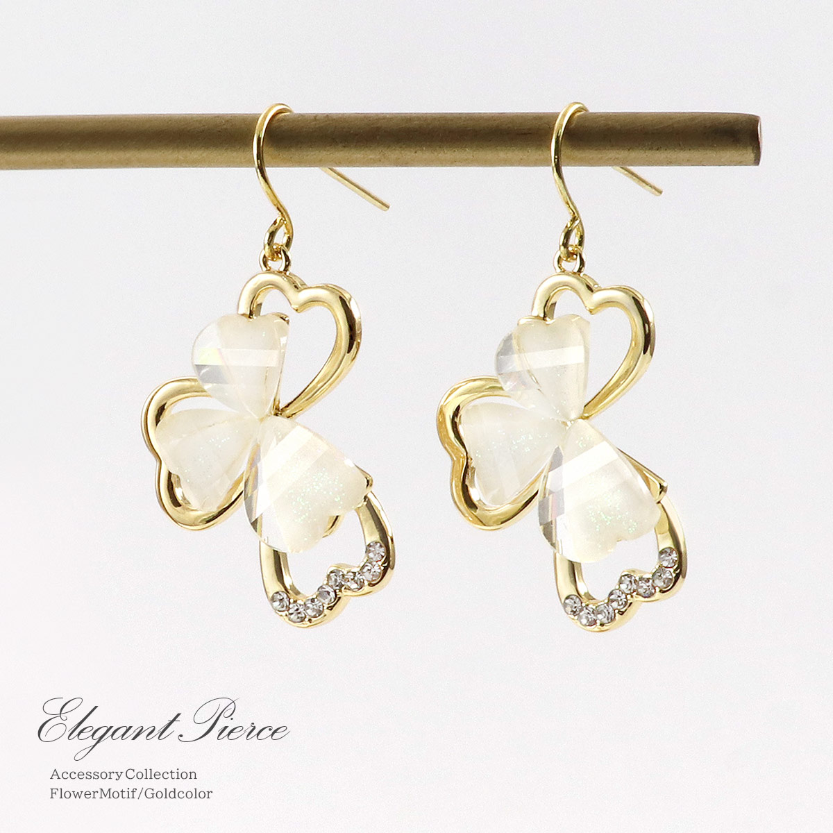 フックピアス 大ぶり 揺れる ピアス フラワー モチーフ 可愛い 上品 ゴールド アクセサリー お花 おしゃれ ゆらゆら ぶら下げる フックタイプ 大きめ レディース お出掛け 普段使い パーティー キラキラ 可愛いピアス 20代 30代 40代 50代 レディス バースデープレゼント