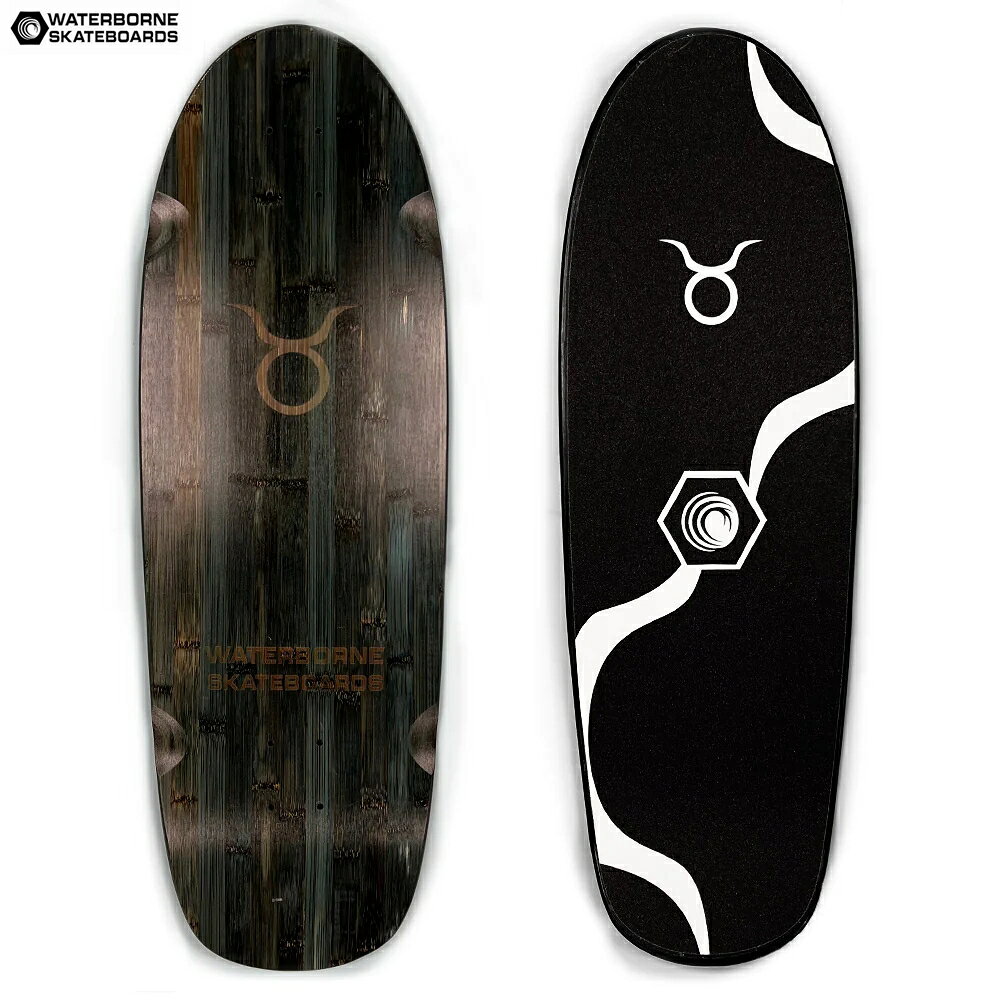 サーフスケート WATERBORNE ウォーターボーンデッキ TAURUS BLACK BAMBOO タウルスブラックバンブー 32インチ×10.5 ワイド 黒竹デッキ使用 スケボー デッキ スケボーデッキ 安定感抜群