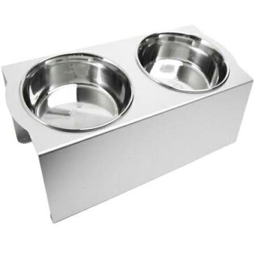 犬 食器 食器台 大型犬 食器スタンド おしゃれ フードボウル スタイリッシュ 日本製 マツミ アワーズ Ours フードボウルテーブル Lサイズ ステンレスタイプ