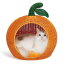 猫 ベッド 爪とぎ ラタン ドーム型 おしゃれ ベトレスカ VETRESKA 猫用ラタンベッド オレンジ