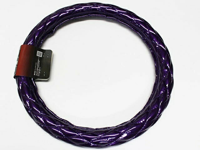 ハンドルカバー・シングルステッチ つやありエナメル パープル