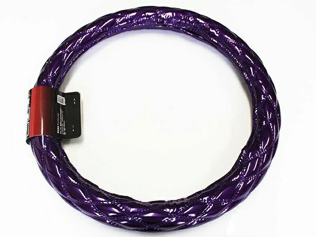 ハンドルカバー・ダブルステッチ つやありエナメル パープル