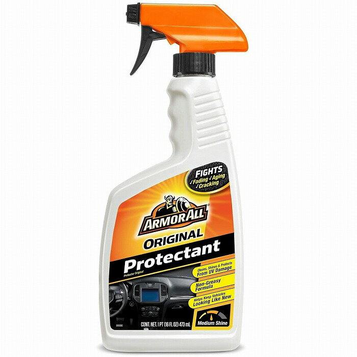 ブレイス　AK−16　アーマオール　473ml473ml 車 ダッシュボード タイヤ 保護 ツヤ出し 車内 UVカット 簡単ケア 美観 持続 レザーシート ツヤ出し効果 汚れ防止 クリーニング プロテクタントオリジナル 色あせ 劣化 ヒビ割れ対策 クレポリメイト 樹脂パーツ