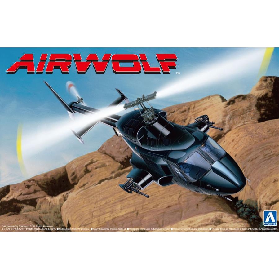 プラモデル商品内容プラモデルブランド：AOSHIMA シリーズ：ムービーメカ No.AW-01 スケール：1/48発売月：2021年11月発売中 音速のハイテク武装ヘリ エアーウルフCIAの秘密作戦のために10億ドルの費用と20年の歳月をかけて開発された史上最強の戦闘ヘリコプター「エアーウルフ」が1/48スケールプラモデルで蘇ります。外装はもちろん、コックピット内部も精密に再現しました。角度の調整が可能なディスプレイ用スタンド付属。※掲載されている画像は試作品です。【対象年齢】15歳以上注意事項※注意事項※画像はサンプルです。※掲載されている画像は試作品です。イラストおよび写真と、キット内容は多少異なる部分があります。取り付けには加工が必要になる場合がございます。必要に応じて塗装や加工をお願いいたします。こちらの商品はお取り寄せとなります。お取り寄せ品のため、返品やキャンセルはできません。ご注文を頂いてからの納期に4日〜4週間営業日ほどお時間がかかります。メーカーが納期遅延する場合も御座いますので、予めご了承下さい。●こちらの商品はキャンセル不可、代金引換不可となっております●撮影環境上、又、生地ロットにより色調が異なる場合が御座いますので予めご了承下さい。●取り付け中に生じた不具合に関しましては当社にて一切責任を負いかねますので予めご了承の上、よろしくお願いします。