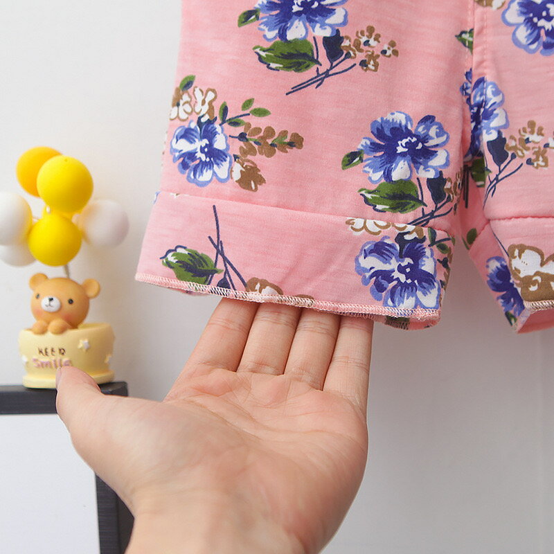 花柄ベビー用子供用上下セットベビー赤ちゃんセットアップスタイタンクトップショートパンツ2点セット可愛い708090100男の子女の子男女兼用夏服
