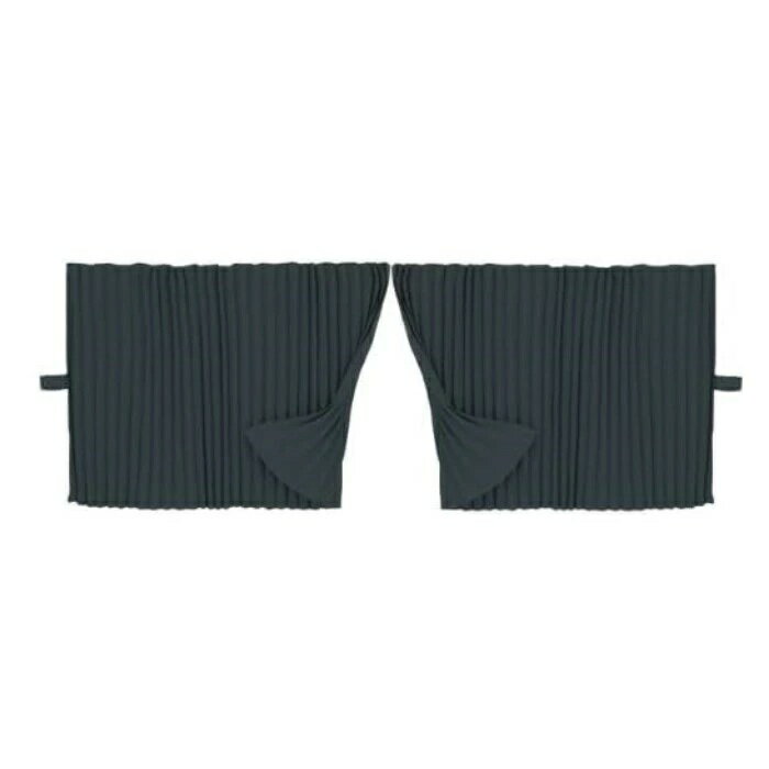 【送料無料!!】雅(ミヤビ) 遮光 プリーツ サイドカーテン 標準車用 ブラック サイズ幅1000×丈800mm