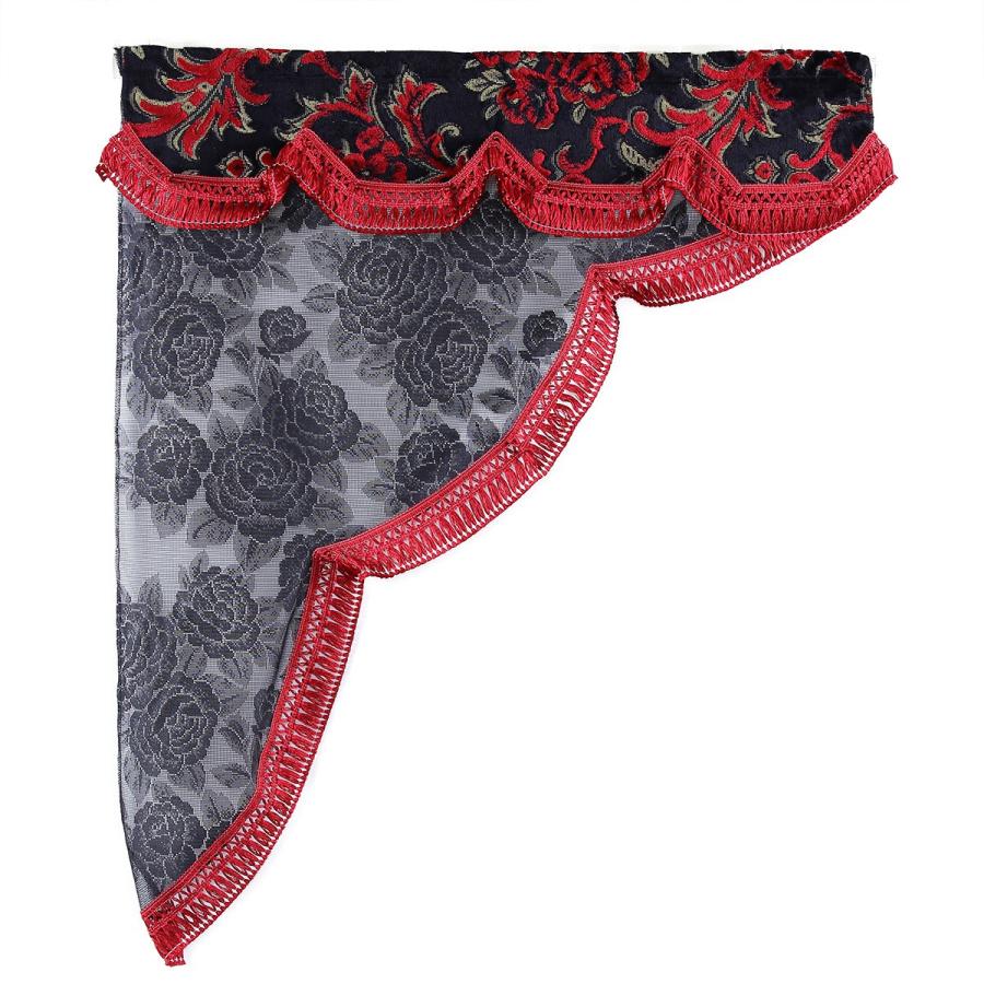 華恋 ロイヤルサイドカーテン Lサイズ(横700x縦850mm) レッド自動車/トラック/金華山/低床車/軽トラ/レトロ/日野/三菱/ミツビシ/FUSO/日産/UD/ISUZU/いすゞ/イスズ/プロフィア/レンジャー/スーパーグレート