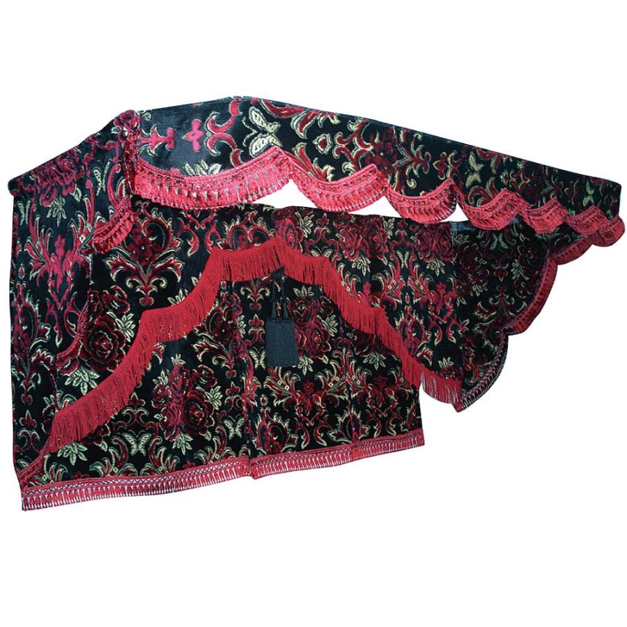 華恋 内装必需品4点セット Lサイズ レッド自動車/トラック/金華山/低床車/軽トラ/レトロ/日野/三菱/ミツビシ/FUSO/日産/UD/ISUZU/いすゞ/イスズ/プロフィア/レンジャー/スーパーグレート