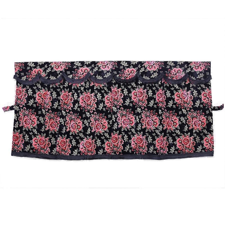 マドンナ 3点式センターカーテン セット M寸 1300×950mm ブラック/ピンク自動車/トラック/金華山/低床車/軽トラ/レトロ/日野/三菱/ミツビシ/FUSO/日産/UD/ISUZU/いすゞ/イスズ/プロフィア/レンジャー/スーパーグレート