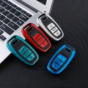 アウディ専用 レザー調 TYPE A TPUソフト スマートキーケース A1、A3、 A4 、A5、 A6 、A7 、A8、 Q3 、Q5 、Q7 、TT、Au...