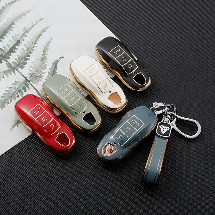 ポルシェ車専用 ゴールドライン TYPE-A TPUスマートキーケース 各色マカン 911カレラ カイエン 911ター..