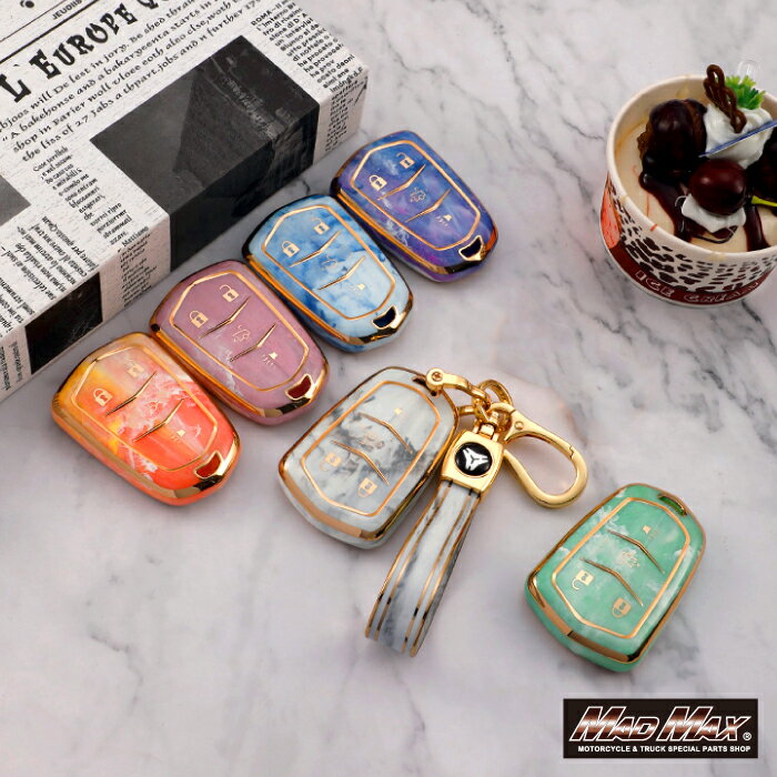 キャデラック専用 大理石調 TYPE A 4ボタン式 TPUソフト スマートキーケース 各色CADILLAC ATS CTS SRX CT6 XT4 XT5 XT6 ESCALADE エスカレード キーレス 車の鍵 父の日 母の日 誕生日プレゼント クリスマス キーホルダー キーリング