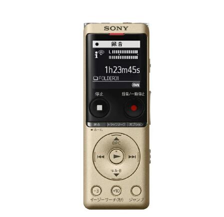 ソニー｜SONY ICD-UX570FNC ICレコーダー ゴールド [4GB /ワイドFM対応][録音機 ボイスレコーダー 小型 高音質 長時間]
