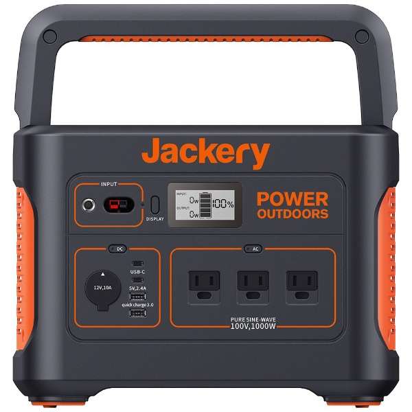 Jackery ジャクリ ポータブル電源 [1002Wh /8出力 /AC・DC充電・ソーラー(別売)] 1000PTB101