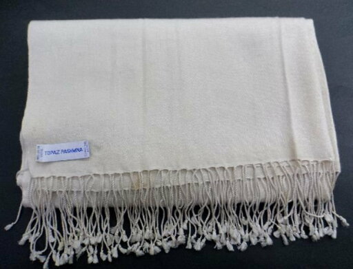 TOPAZ PASHMINA☆パシュミナシルク ネパール手織り 大判 肉厚 ストール ライトベージュ【中古】Y240508003 TOPAZ PASHMINA☆パシュミナシルク ネパール手織り 大判 肉厚 ストール ライトベージュ【中古】Y240508003