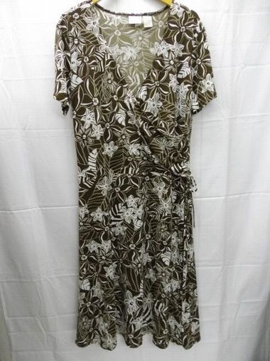 ERIKA DRESS★花柄ワンピース/ブラウン/茶/14サイズ【中古】K240611TK-07 ERIKA DRESS★花柄ワンピース/ブラウン/茶/14サイズ【中古】K240611TK-07