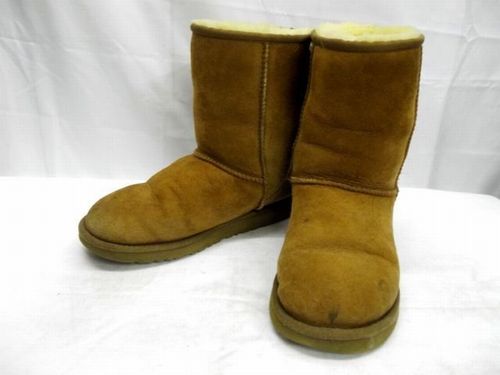 UGG★アグ/ムートンブーツ/ブラウン/ショートブーティ/ブラウン/茶/S/N 5825/US6/23cm【中古】K240222TK-01