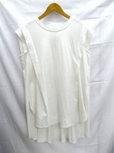 erin robe★エリンローブ/ノースリーブカットソー/ロング丈/ホワイト/38サイズ【新品】K250824TK-07(4)