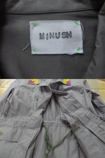 MINUSH★カーキ 衿刺繍 コットン ブルゾ...の紹介画像3