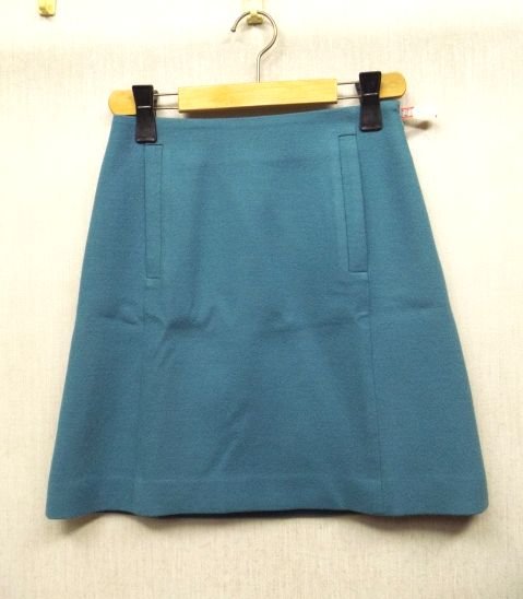 Viaggio Blu /ビアッジョブルー ★ブルーグリーン 台形 ミニスカート 0サイズ【中古】【美品】K221110T-07-H1