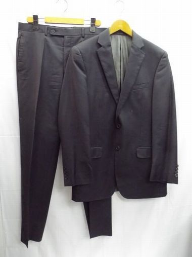 Calvin Klein★カルバンクライン/スーツ/ジャケット 38Rサイズ&スラックス W84cm 32サイズ/上下セットアップ/ブラック/黒【中古】K250213TK-20