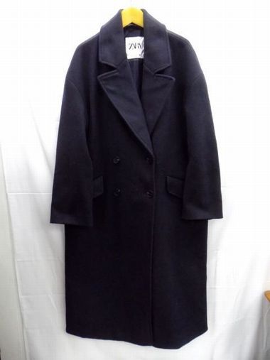ZARA★ザラ/オーバーサイズコート/ネイビー/紺/XSサイズ【中古】K250522TK-16