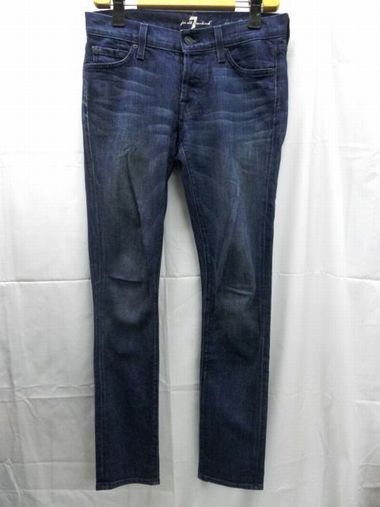 7For All Mankind★セブンフォーオールマンカインド/スキニー/デニムパンツ/インディゴ/USA製/W74cm/23サイズ【中古】K240117TK-11